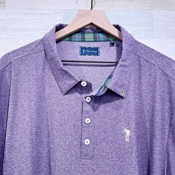 William Murray Classic Performance Golf Polo Shirt Heather Purple Mens XXL 2XL - Picture 2 of 8